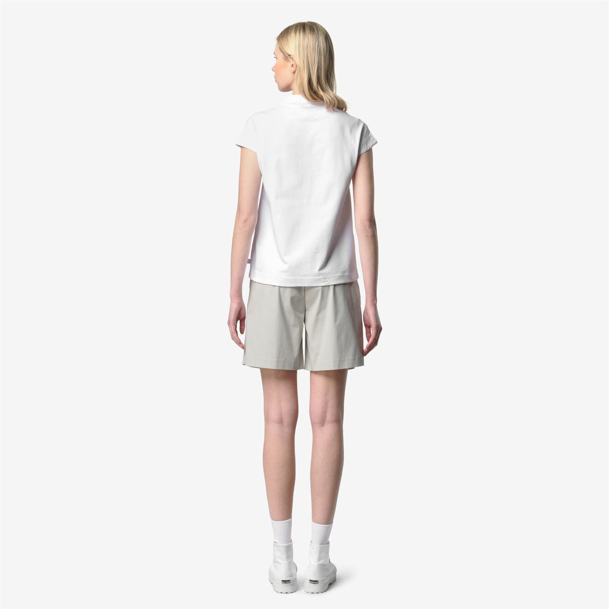 T-Shirts & Top_Woman_ISELE JERSEY_T-Shirt_White - White - Commercial 6