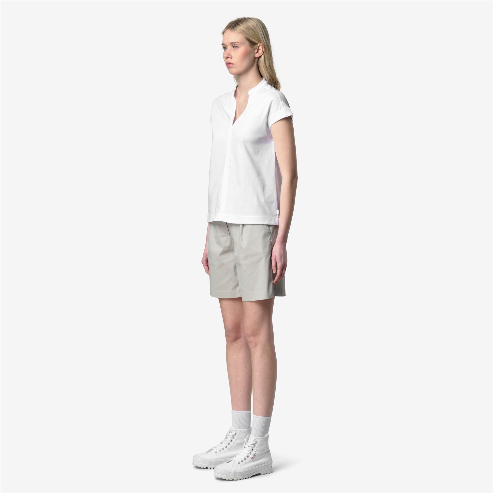 T-Shirts & Top_Woman_ISELE JERSEY_T-Shirt_White - White - Commercial 5