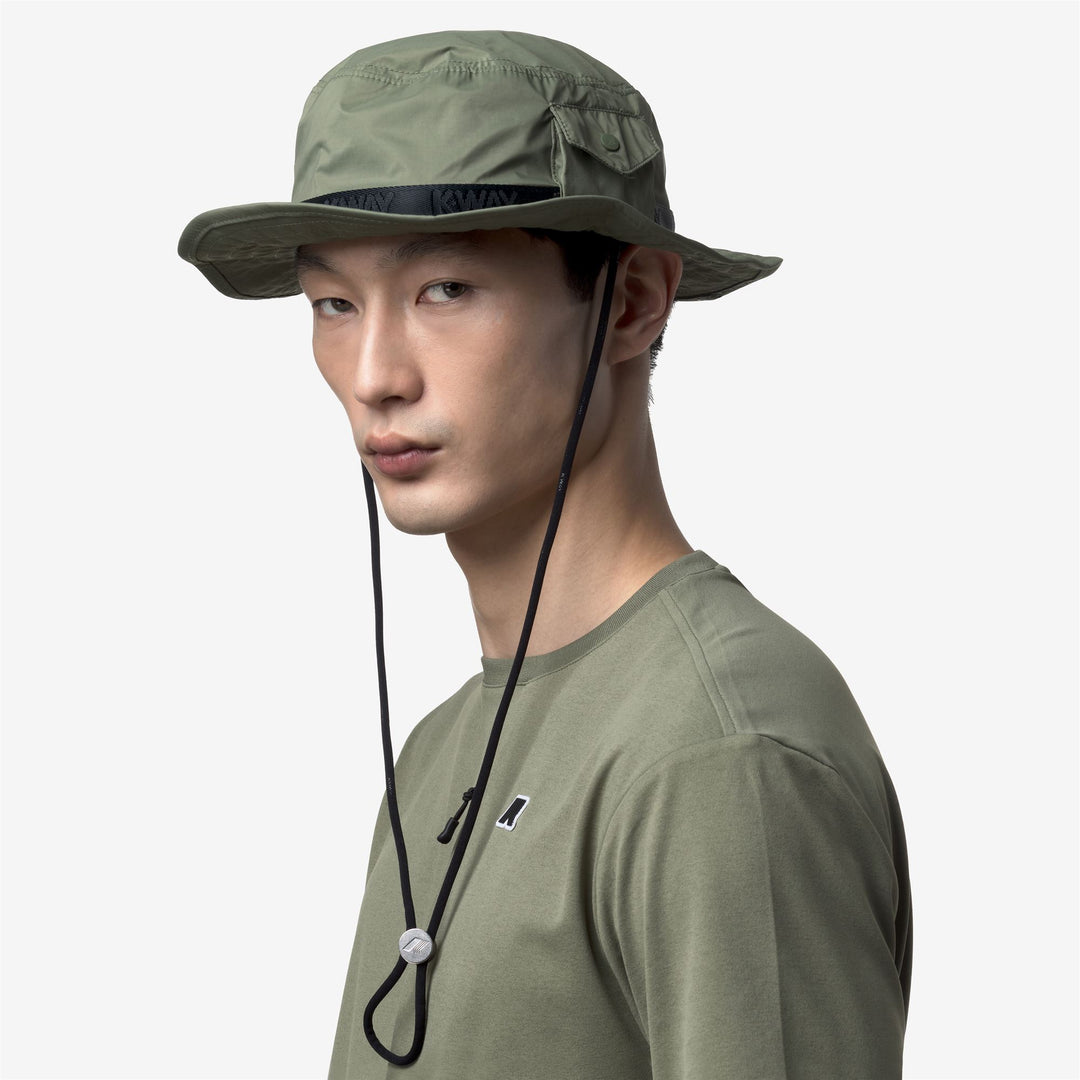 Green unisex waterproof outdoor bucket hat 01