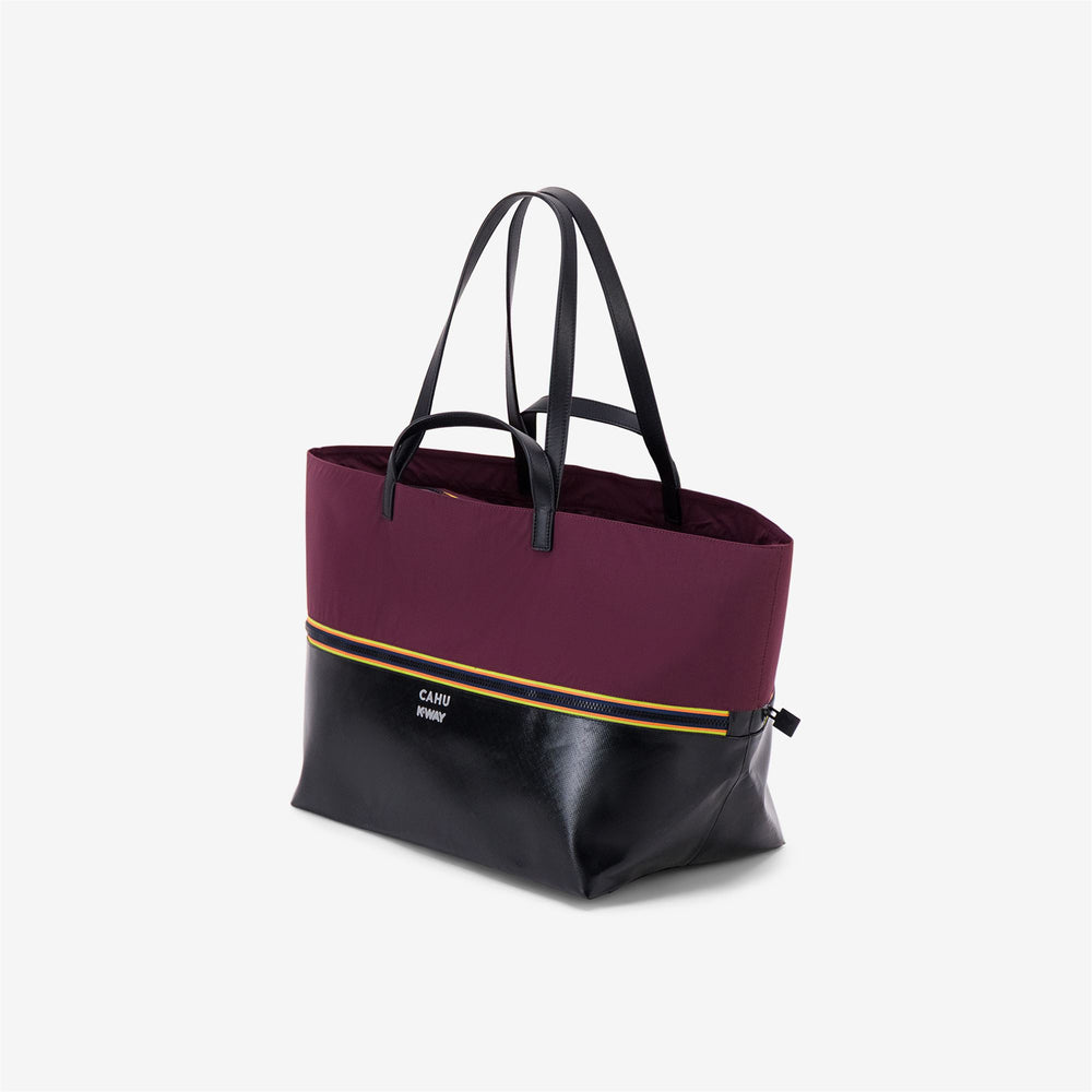 Black and red Unisex Tote Bag with Waterproof PVC and Nylon 02