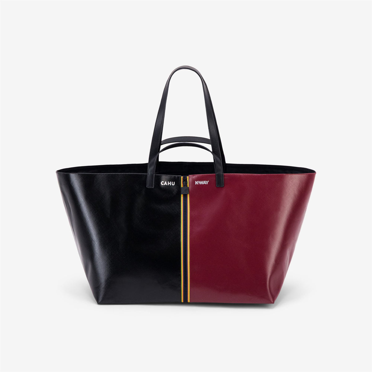 Bags_UNISEX_PRATIQUE LARGE_Tote Bag_Black-Red Dk Amaranto - Commercial 1