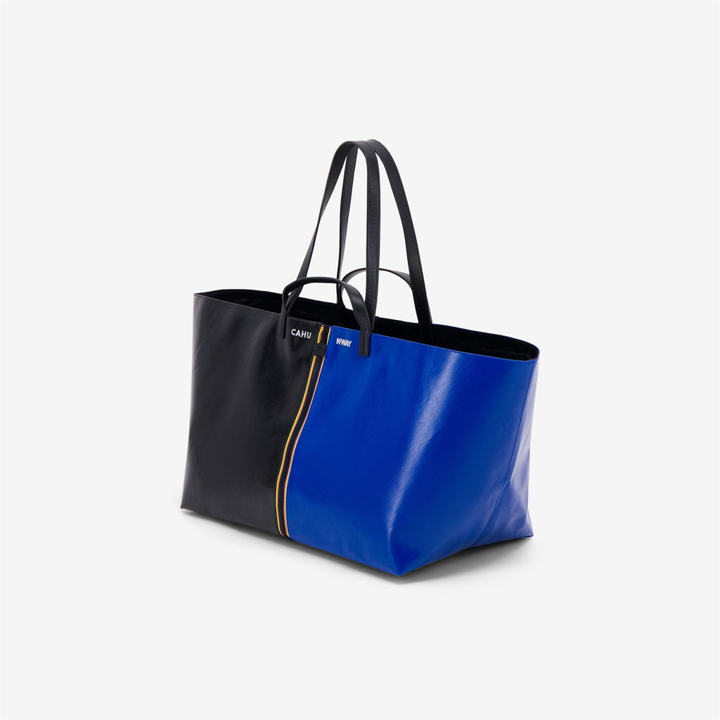 Bags_UNISEX_PRATIQUE LARGE_Tote Bag_Black-Blue Princess - Commercial 2