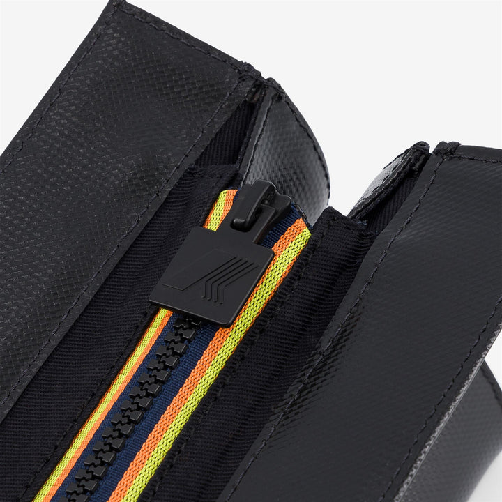 Borsa baguette unisex nera in tela PVC impermeabile 5