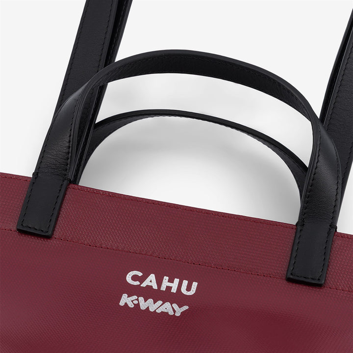 Borsa baguette unisex rossa con PVC impermeabile e cinturini in pelle 3