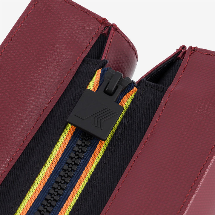 Borsa baguette unisex rossa con PVC impermeabile e cinturini in pelle 4