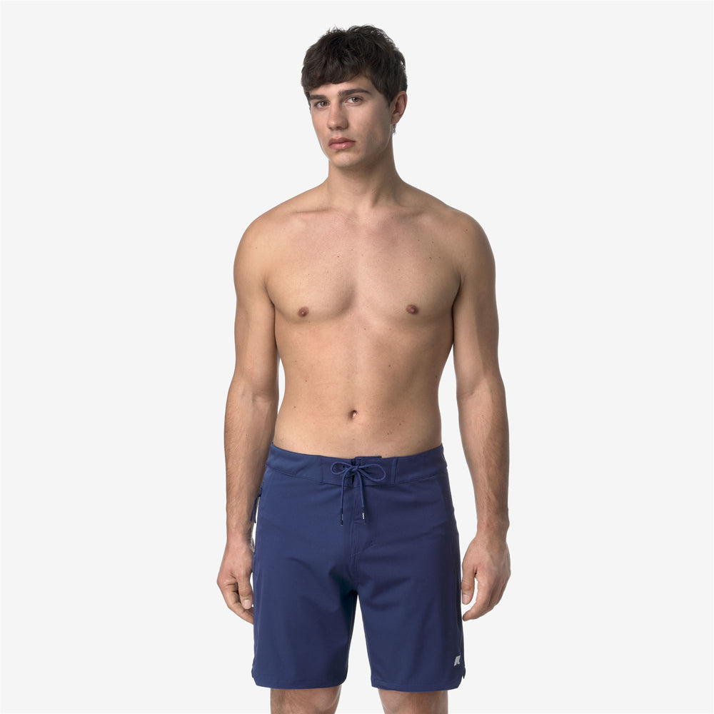 Cobalt Blue Men's Quick-Dry Swimming Trunks with UV Protection 02