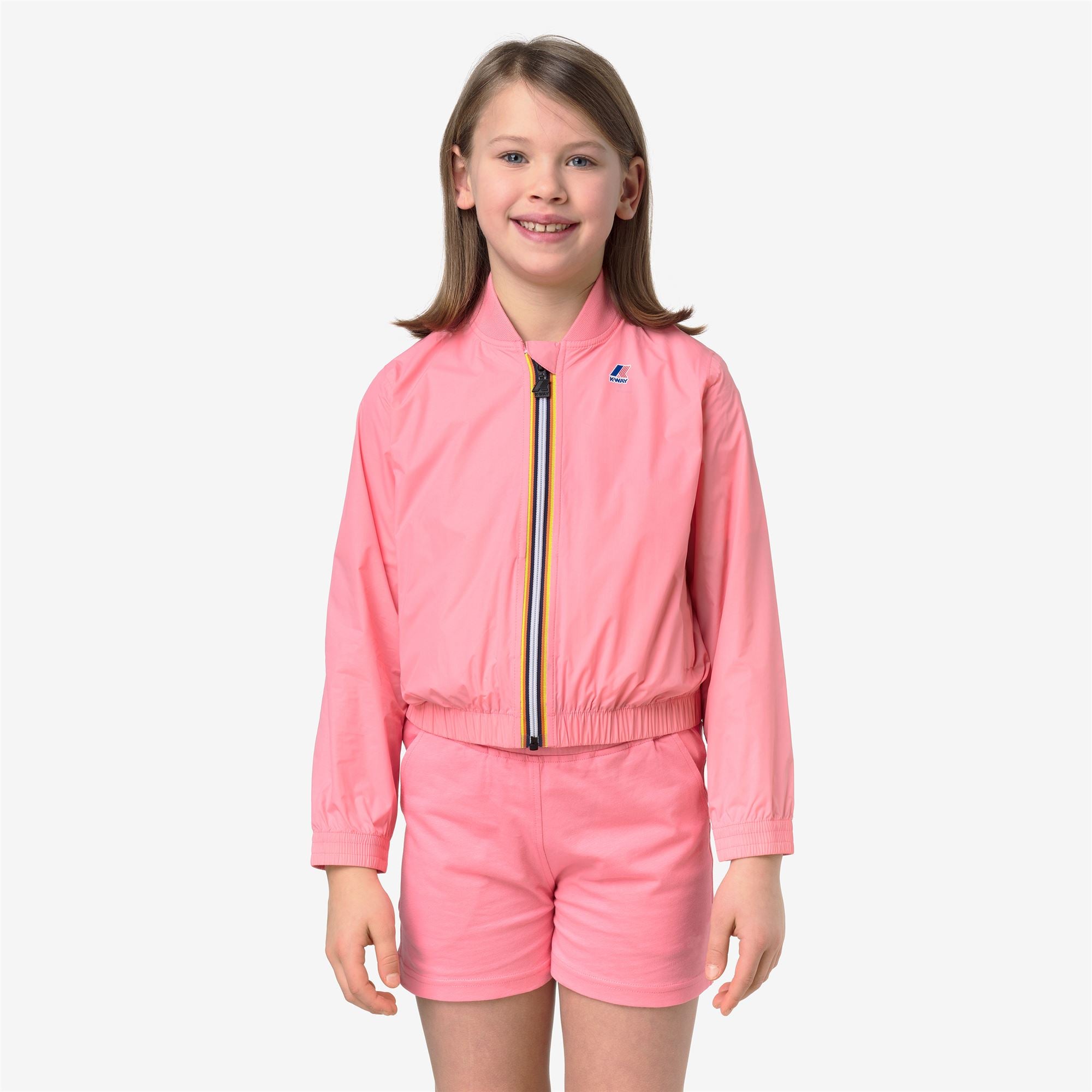 Jackets_GIRL_P. LE VRAI 4.0 AZELIE_Short_Pink Geranium - Commercial 4