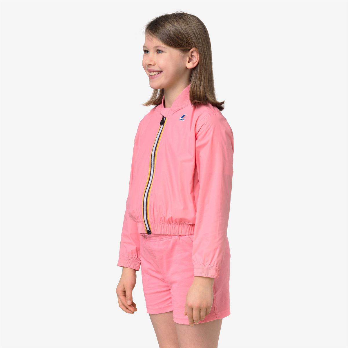 Jackets_GIRL_P. LE VRAI 4.0 AZELIE_Short_Pink Geranium - Commercial 5