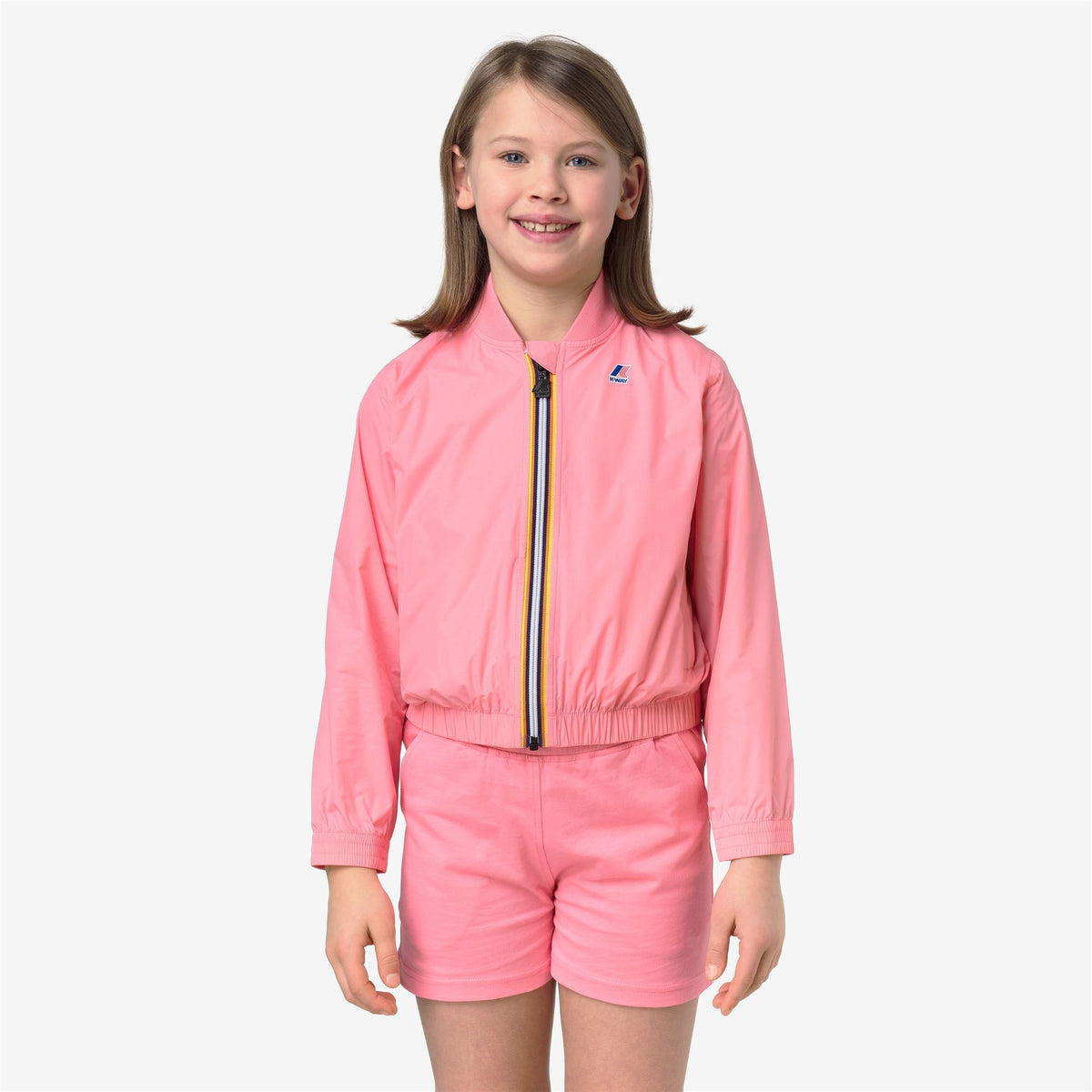 Jackets_GIRL_P. LE VRAI 4.0 AZELIE_Short_Pink Geranium - Commercial 4