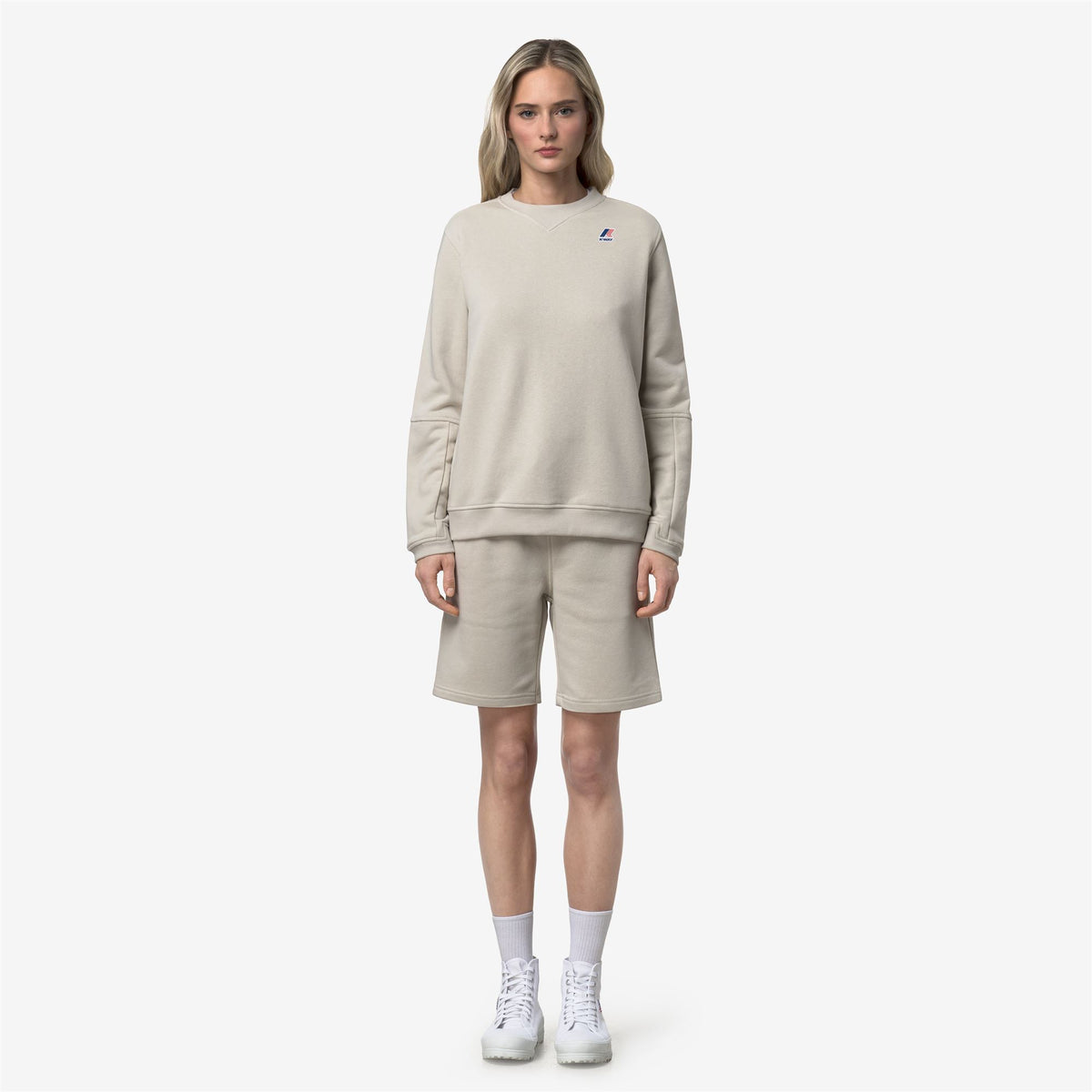 Shorts_UNISEX_CASIMIR POLY COTTON_Sport Shorts_BEIGE LT - Commercial 4