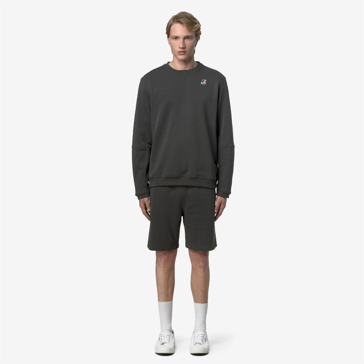 Shorts_UNISEX_CASIMIR POLY COTTON_Sport Shorts_GREEN BLACKISH - Commercial 4