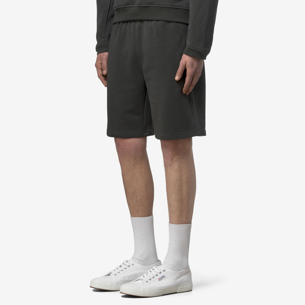 Shorts_UNISEX_CASIMIR POLY COTTON_Sport Shorts_GREEN BLACKISH - Commercial 5