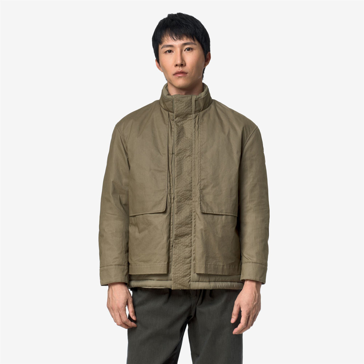 Jackets_Man_CARGI WAX COTTON NYLON_Short_Green Army - Commercial 4