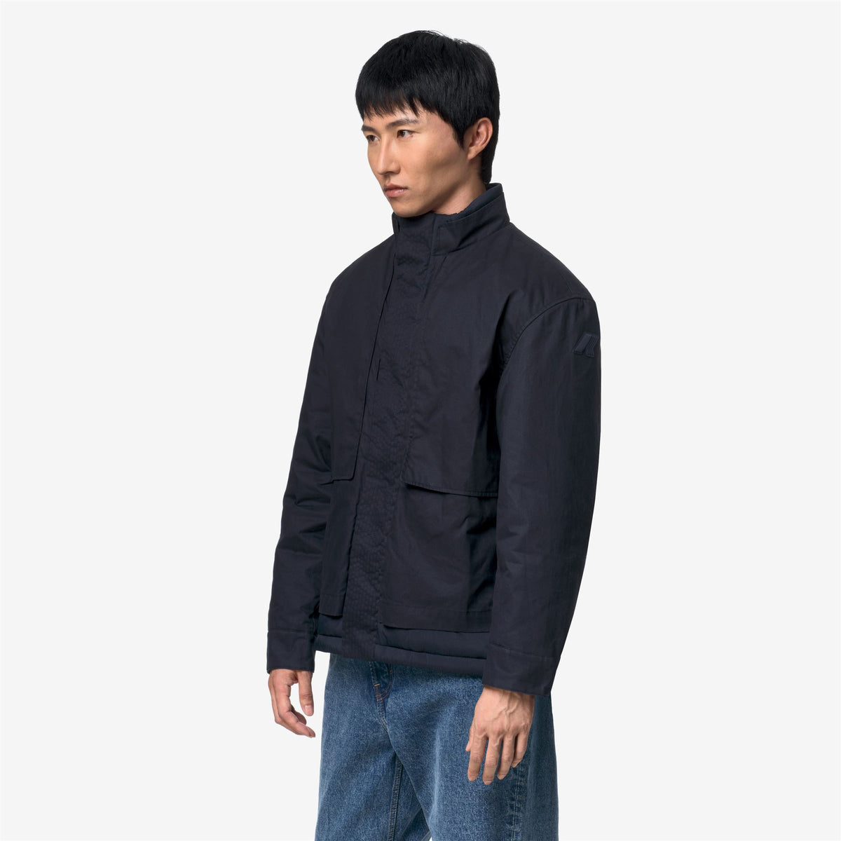 Jackets_Man_CARGI WAX COTTON NYLON_Short_Blue Depth - Commercial 5