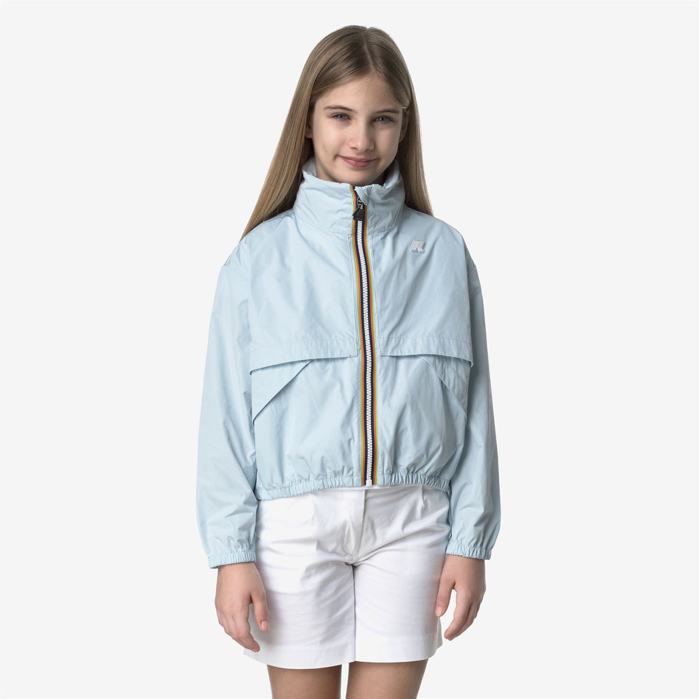 Baby Blue Girl's Summer Short Jacket with Water-Repellent Fabric 02