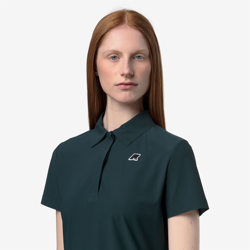 BIRDIE GOLF - Active Jerseys - Polo - Donna - GREEN DK JUNGLE 02