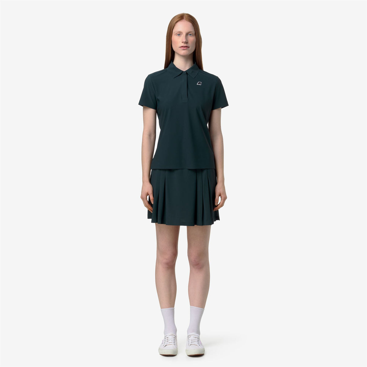 Active Jerseys_Woman_BIRDIE GOLF_Polo Shirt_Green Dk Jungle - Commercial 4