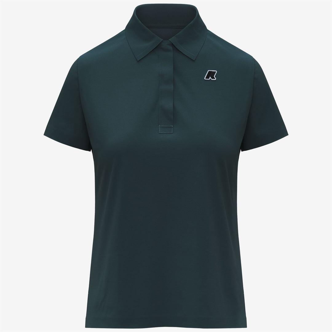 BIRDIE GOLF - Active Jerseys - Polo - Donna - GREEN DK JUNGLE 01