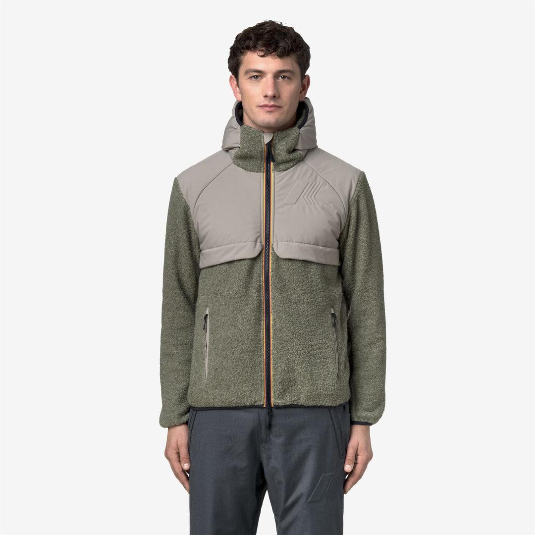 BAUGES W POLAR Fleece Jacket Man Green Oak 01