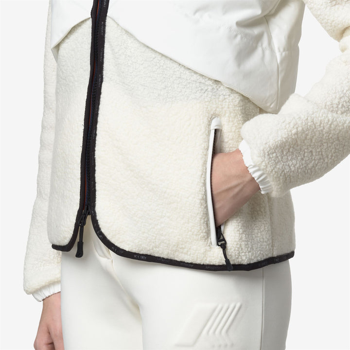 LUBERON W POLAR Felpe Giacca Donna White Gardenia 4