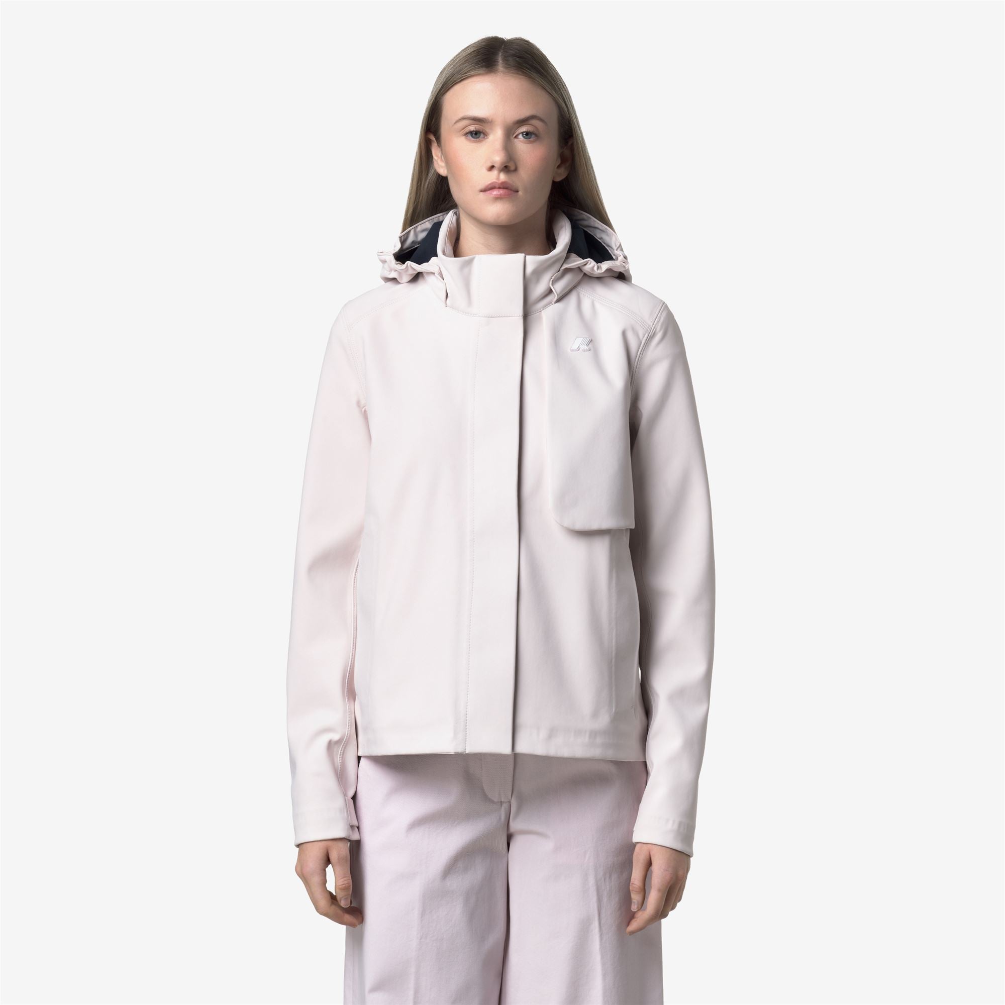 Jackets_WOMAN_MILA BONDED_Short_Rose Hushed - Blue Depth - Commercial 4