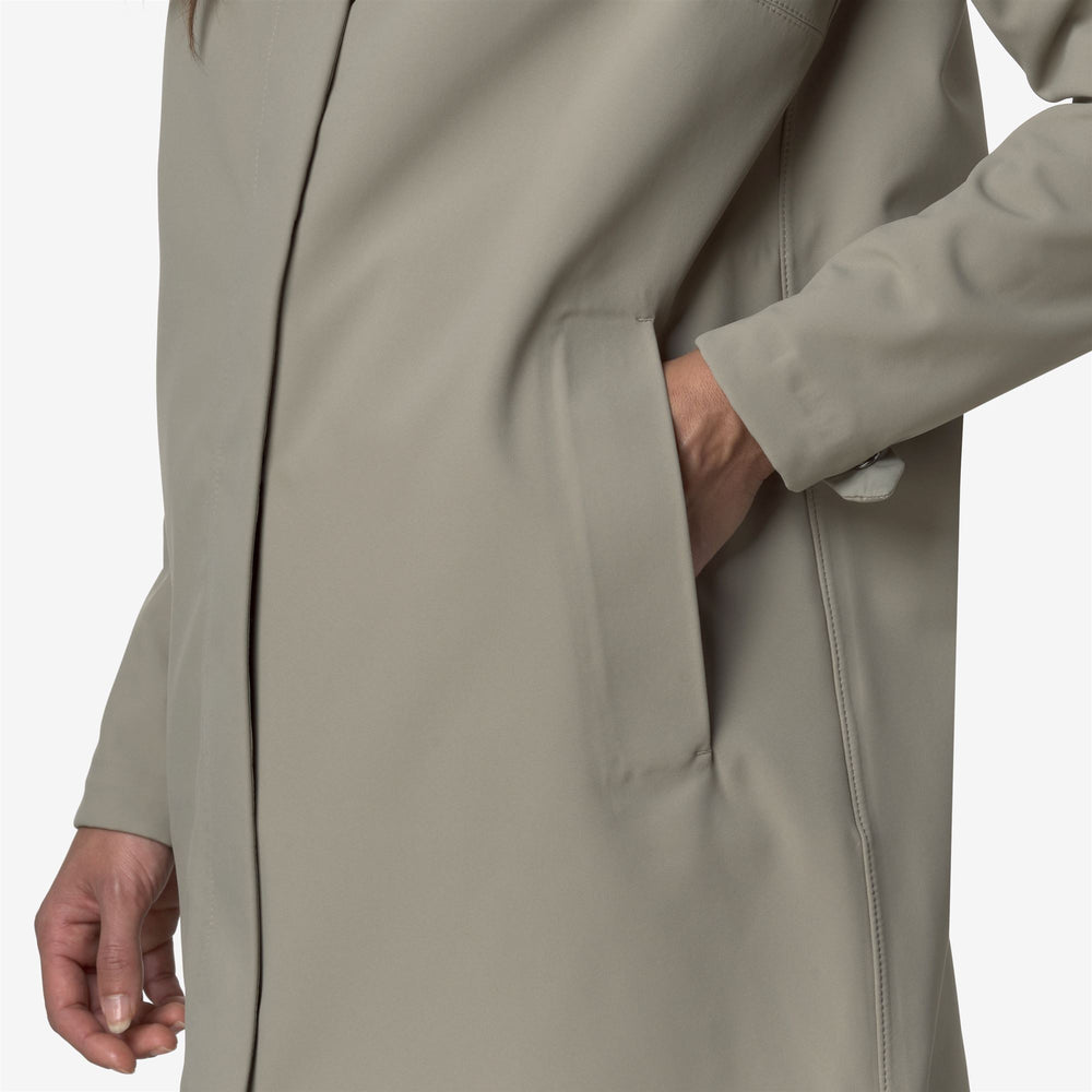 Green Women's 3/4 Length Waterproof Jacket 02