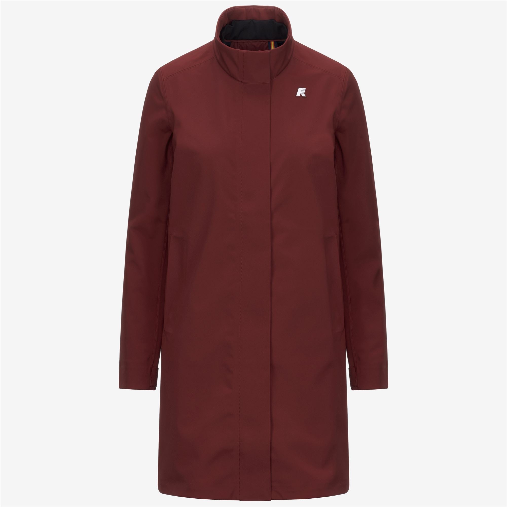 Jackets_WOMAN_DUKESSE BONDED_3/4 Length_Red Syrah - Blue Depth - Commercial 1