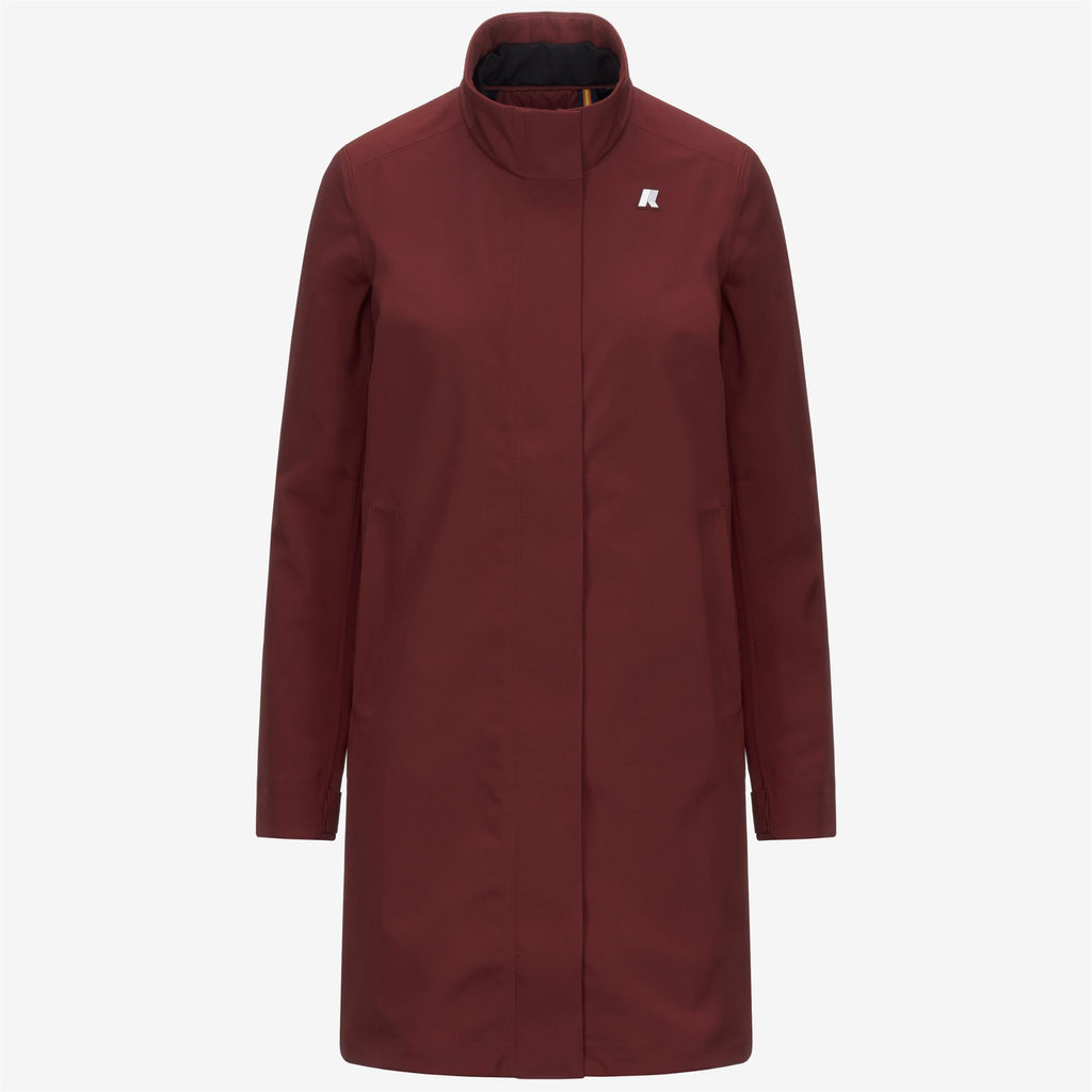 Jackets_WOMAN_DUKESSE BONDED_3/4 Length_Red Syrah - Blue Depth - Commercial 1