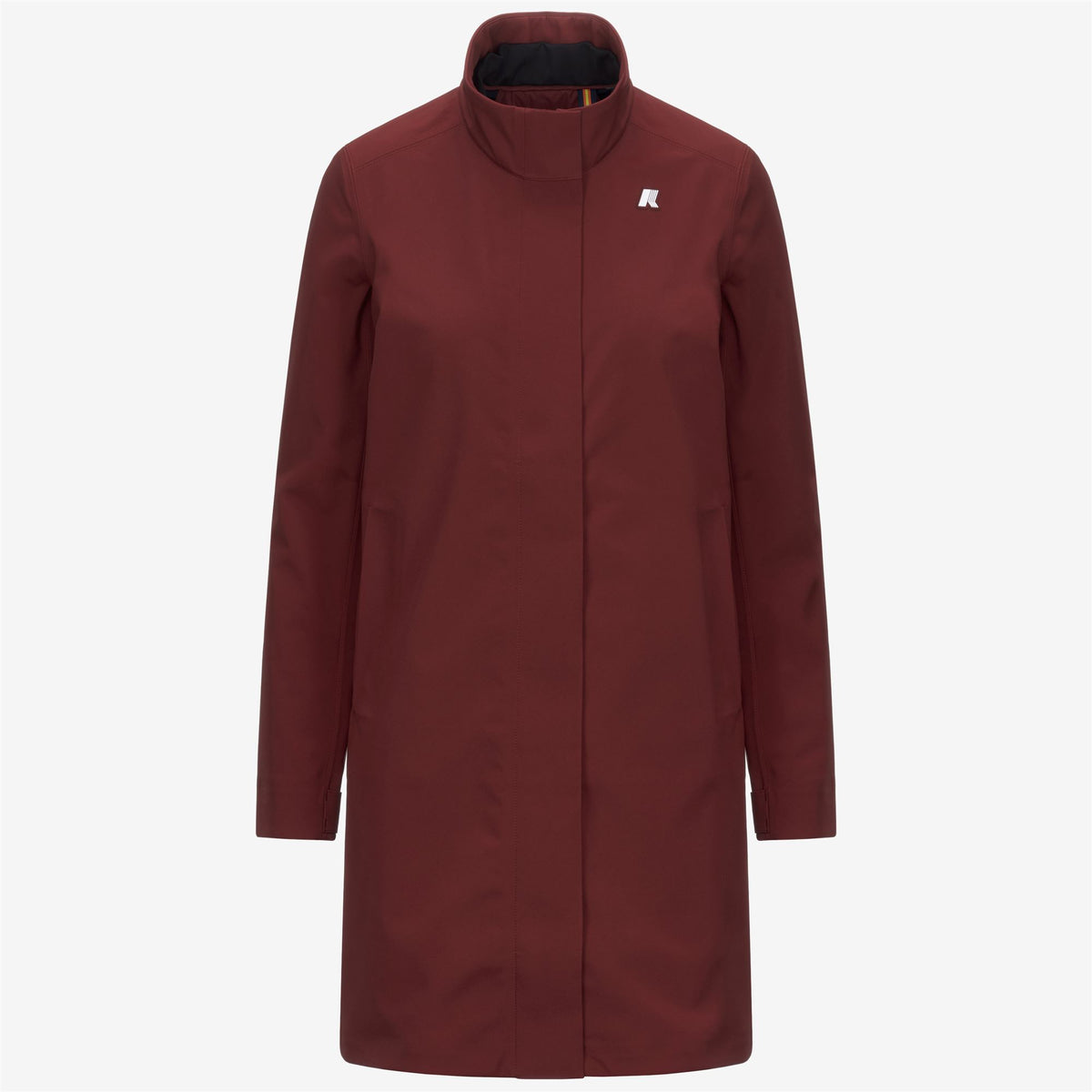 Jackets_WOMAN_DUKESSE BONDED_3/4 Length_Red Syrah - Blue Depth - Commercial 1