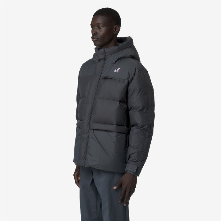 Chaqueta de plumón aislante unisex gris para clima frío 4