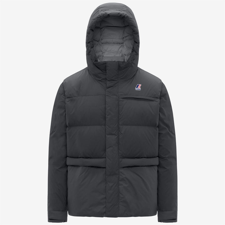 Chaqueta de plumón aislante unisex gris para clima frío 1