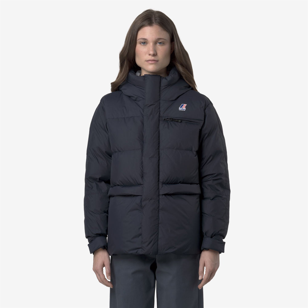 Blue Unisex Short Down Jacket for Cold Weather 01