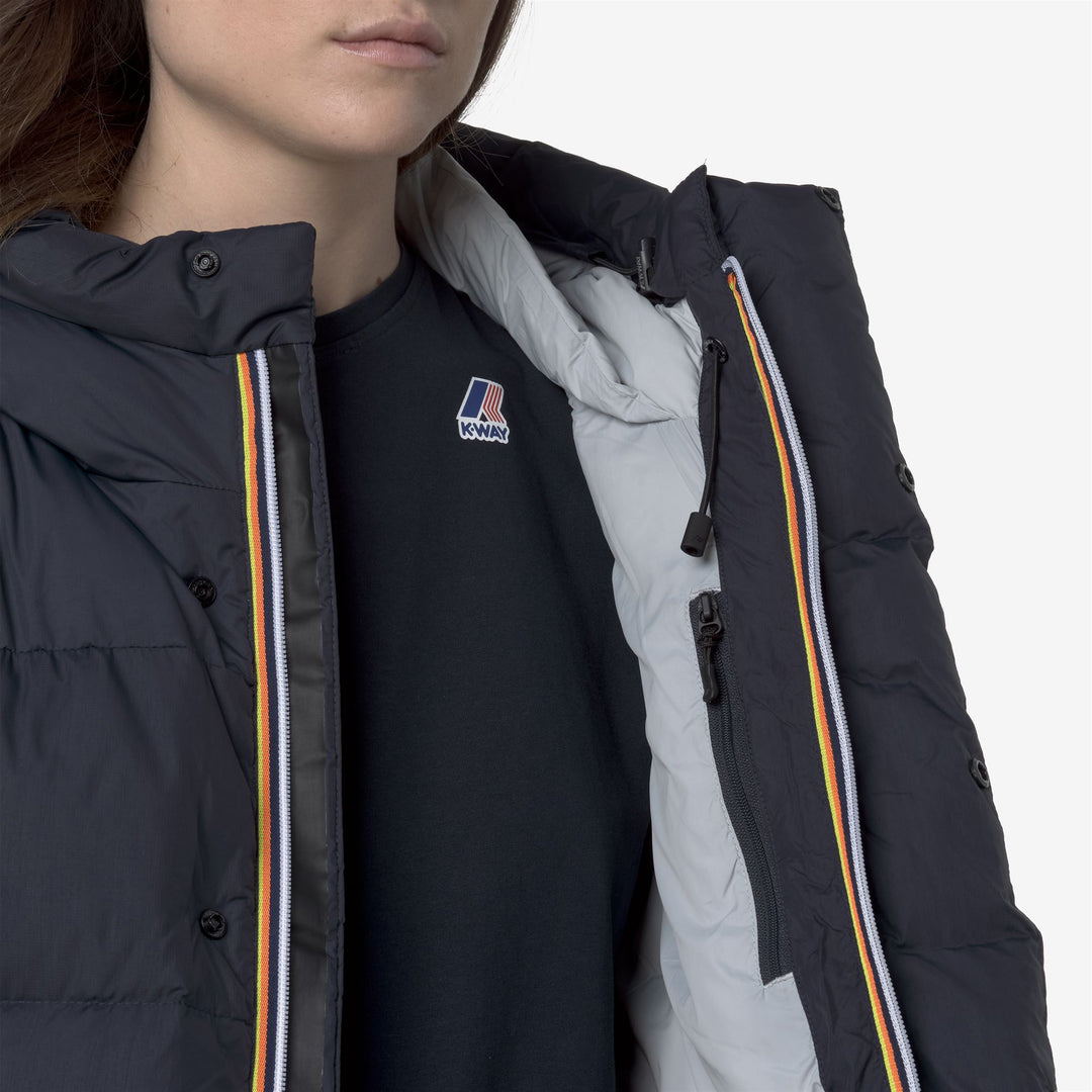 Chaqueta corta de plumón unisex azul para clima frío main