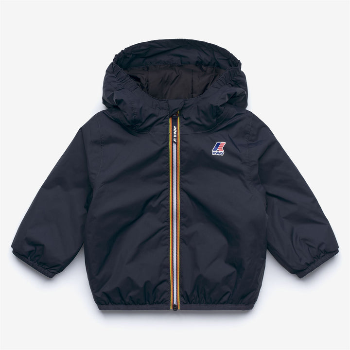 Chaqueta cálida y plegable unisex azul para niños con relleno sintético 1