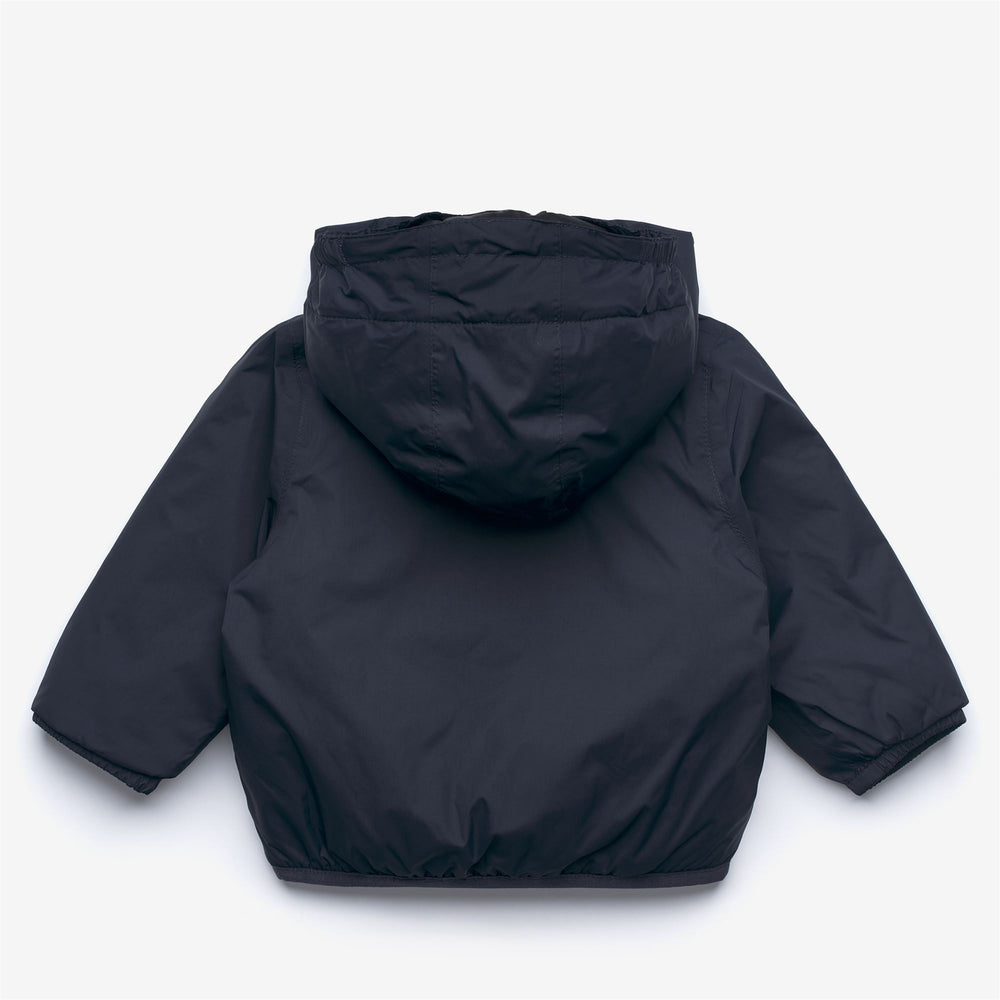 Chaqueta cálida y plegable unisex azul para niños con relleno sintético 02