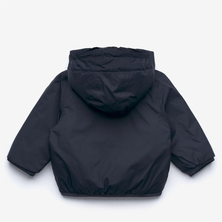 Chaqueta cálida y plegable unisex azul para niños con relleno sintético 2