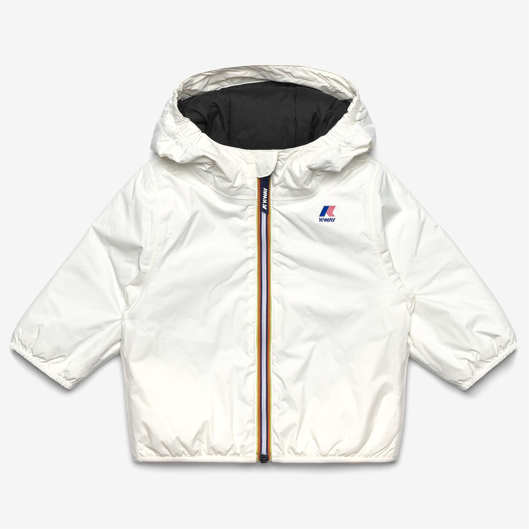 Chaqueta cálida unisex blanca para niños con acolchado sintético 01