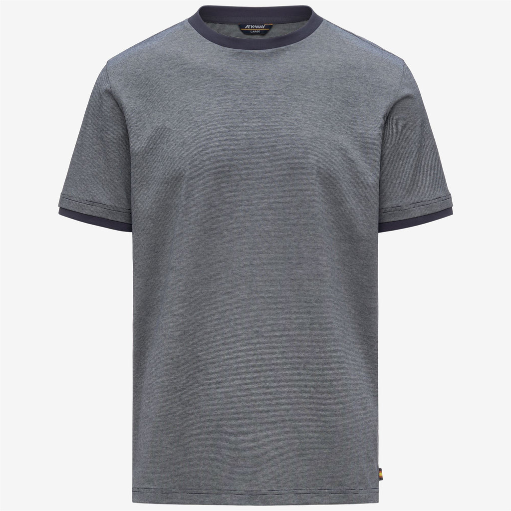 T-Shirts & Top_Man_ODOM STRETCH CO STRIPES_T-Shirt_BLUE - NATURAL STRIPES - Commercial 1