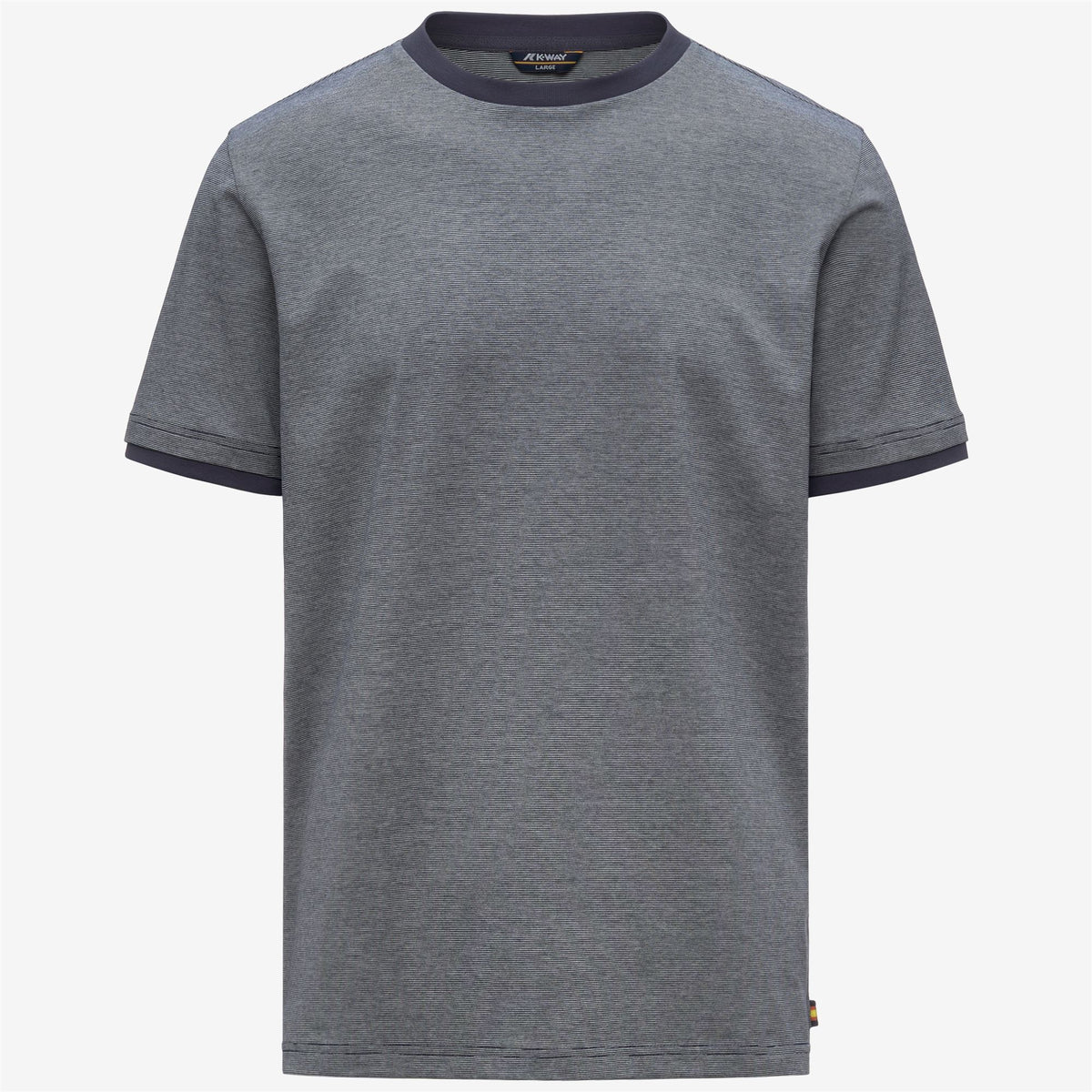 T-Shirts & Top_Man_ODOM STRETCH CO STRIPES_T-Shirt_BLUE - NATURAL STRIPES - Commercial 1