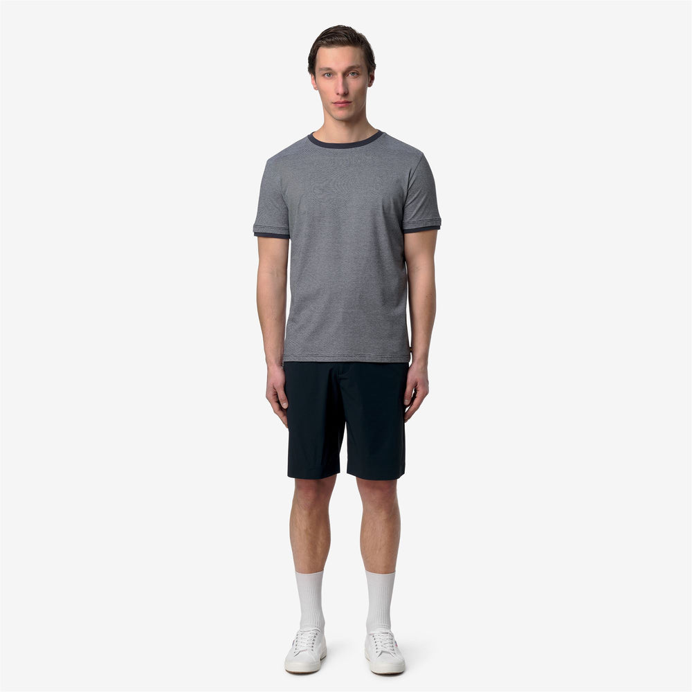 ODOM STRETCH CO STRIPES - T-ShirtsTop - T-Shirt - Uomo - BLUE-NATURAL STRIPES 02