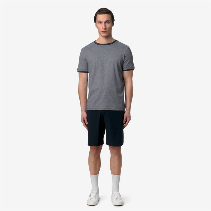 ODOM STRETCH CO STRIPES - T-ShirtsTop - T-Shirt - Uomo - BLUE-NATURAL STRIPES 3