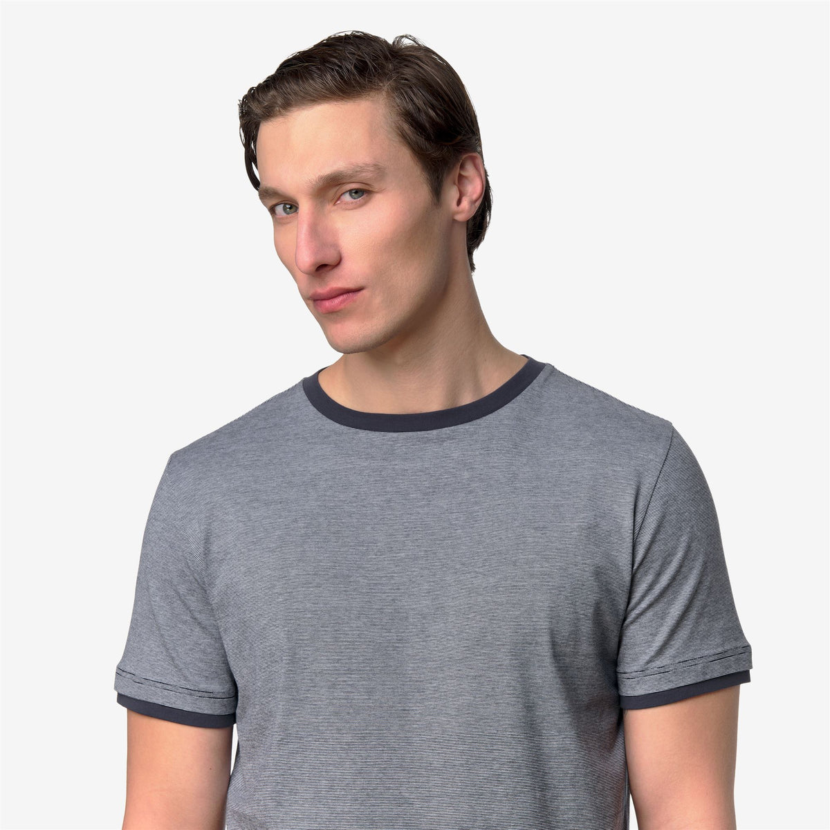 T-Shirts & Top_Man_ODOM STRETCH CO STRIPES_T-Shirt_BLUE - NATURAL STRIPES - Commercial 7