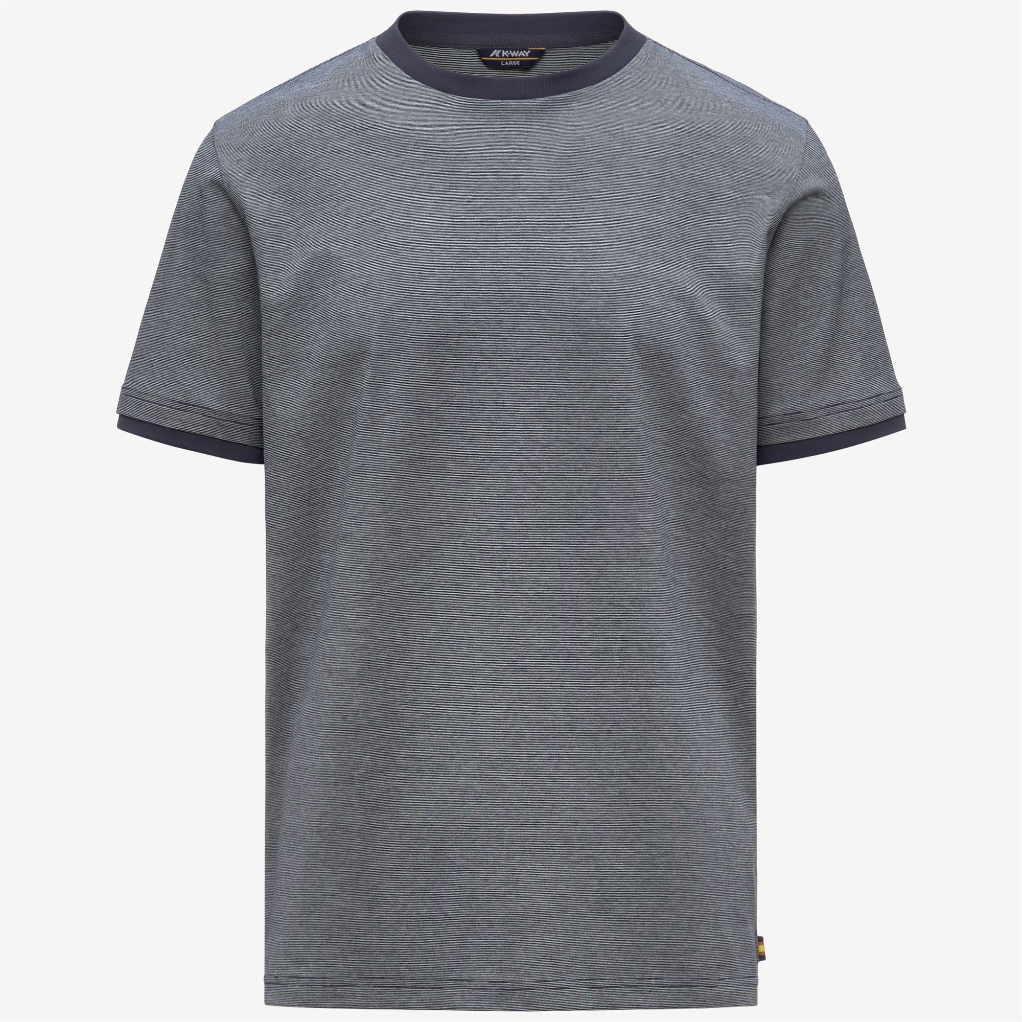 T-Shirts & Top_Man_ODOM STRETCH CO STRIPES_T-Shirt_BLUE - NATURAL STRIPES - Commercial 1