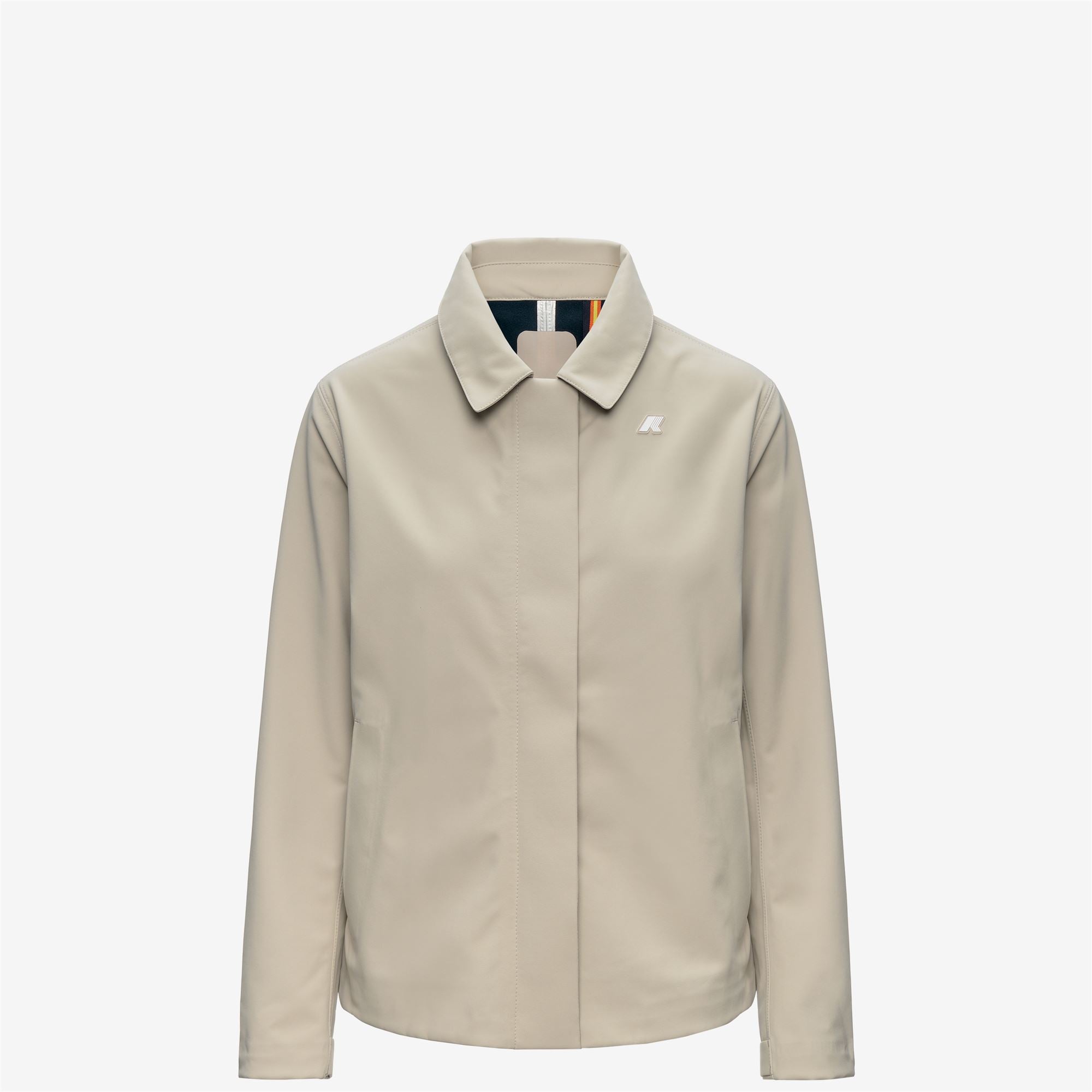 Jackets_Woman_BLEIZOU BONDED_Mid_Beige Cashmere - Blue Depth - Commercial 2