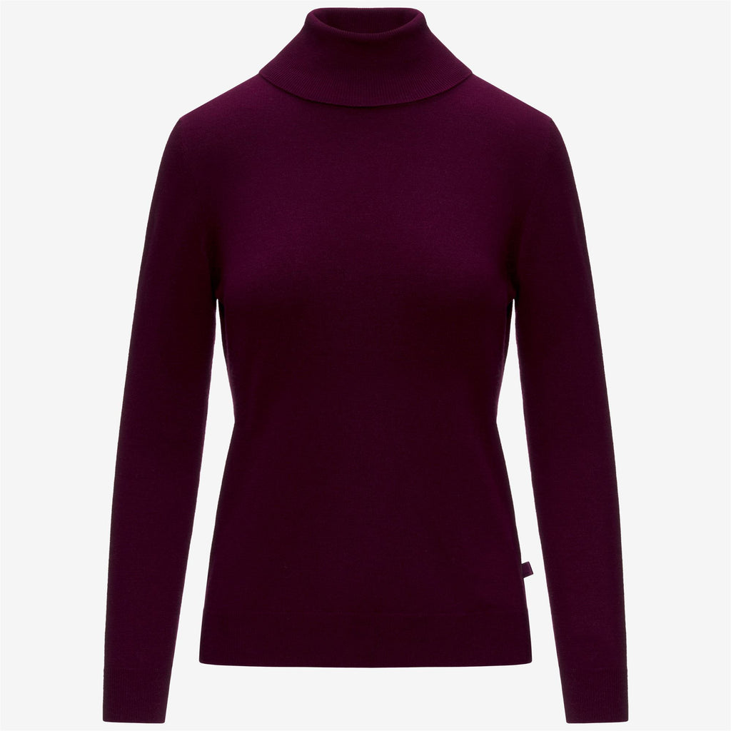 Knitwear_Woman_AMANE PLAIN MIX MERINO_Pull Over_Violet Prune - Commercial 1