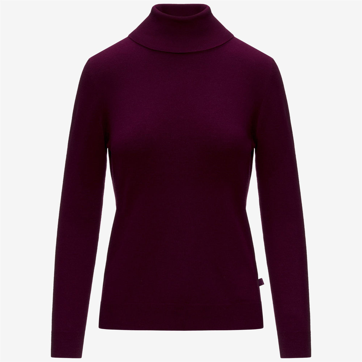 Knitwear_Woman_AMANE PLAIN MIX MERINO_Pull Over_Violet Prune - Commercial 1
