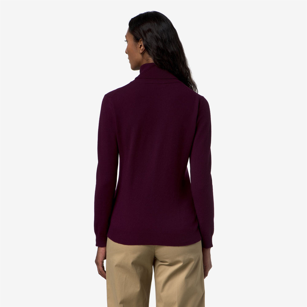 Knitwear_Woman_AMANE PLAIN MIX MERINO_Pull Over_Violet Prune - Commercial 6