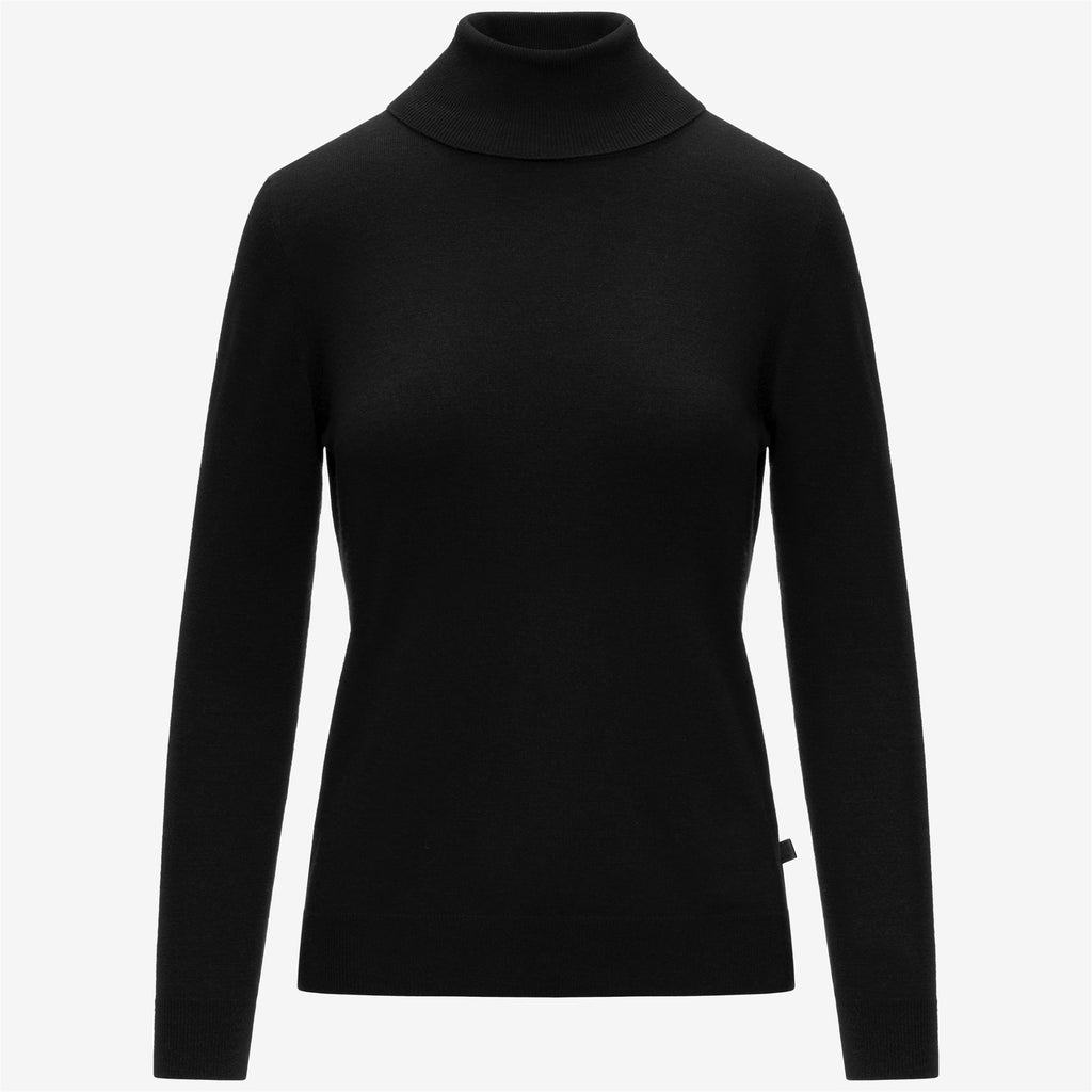 Knitwear_Woman_AMANE PLAIN MIX MERINO_Pull Over_Black Pure - Commercial 1