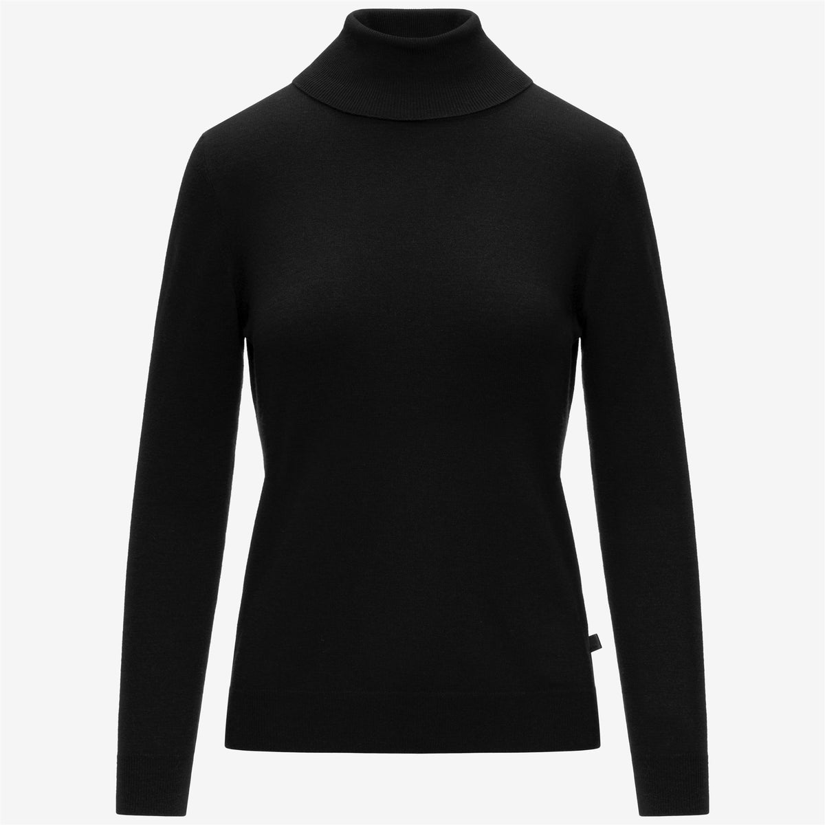 Knitwear_Woman_AMANE PLAIN MIX MERINO_Pull Over_Black Pure - Commercial 1