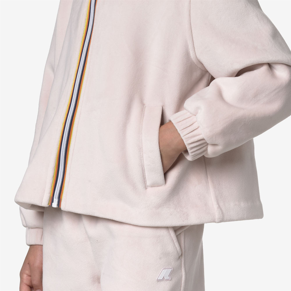 Sudadera con capucha de terciopelo con cremallera completa para niña gris 02